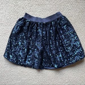 Blue sparkly skirt